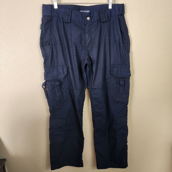 5.11 Tactical Womens Dark Navy Taclite EMS Ripstop Straight Leg Pants-Size 16 - Picture 1 of 12